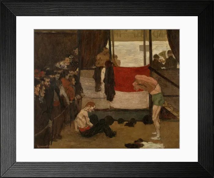 Framed Print : Wrestling Barrack at a Fair, 1898. Creator: Henri Evenepoel Framed Print : Wrestling Barrack at a Fair, 1898. Creator: Henri Evenepoel