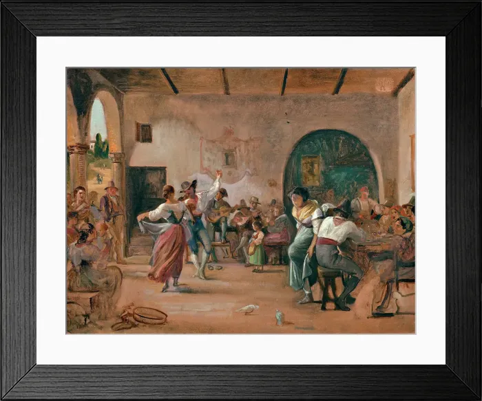 Framed Print : Dance in an Osteria, c1860. Creator: Wilhelm Marstrand Framed Print : Dance in an Osteria, c1860. Creator: Wilhelm Marstrand
