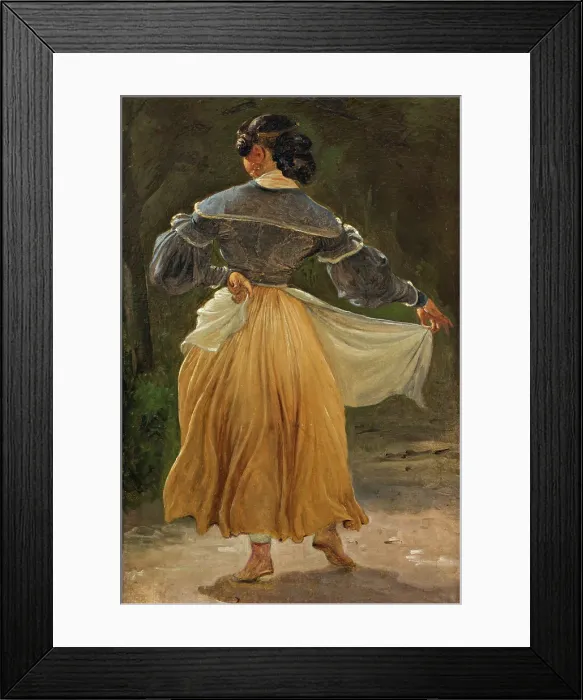 Framed Print : Dancing Roman Woman. Study for Romans Gathered for Merriment at an Osteria, before 1838. Creator: Wilhelm Marstrand Framed Print : Dancing Roman Woman. Study for Romans Gathered for Merriment at an Osteria, before 1838. Creator: Wilhelm Marstrand