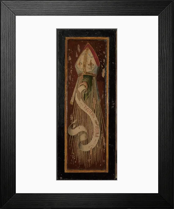 Framed Print : Mitre and Motto of Tongerlo Abbey, 1507. Creator: Goswijn van der Weyden Framed Print : Mitre and Motto of Tongerlo Abbey, 1507. Creator: Goswijn van der Weyden
