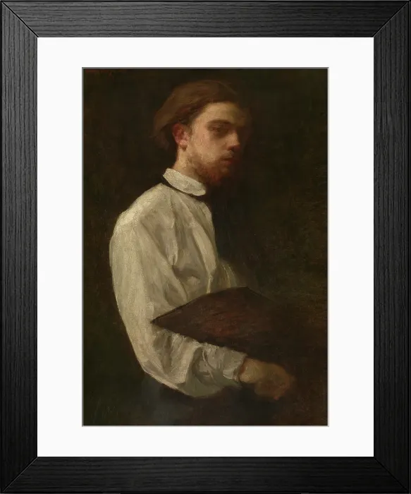 Framed Print : Self Portrait, 1858. Creator: Henri Fantin-Latour Framed Print : Self Portrait, 1858. Creator: Henri Fantin-Latour