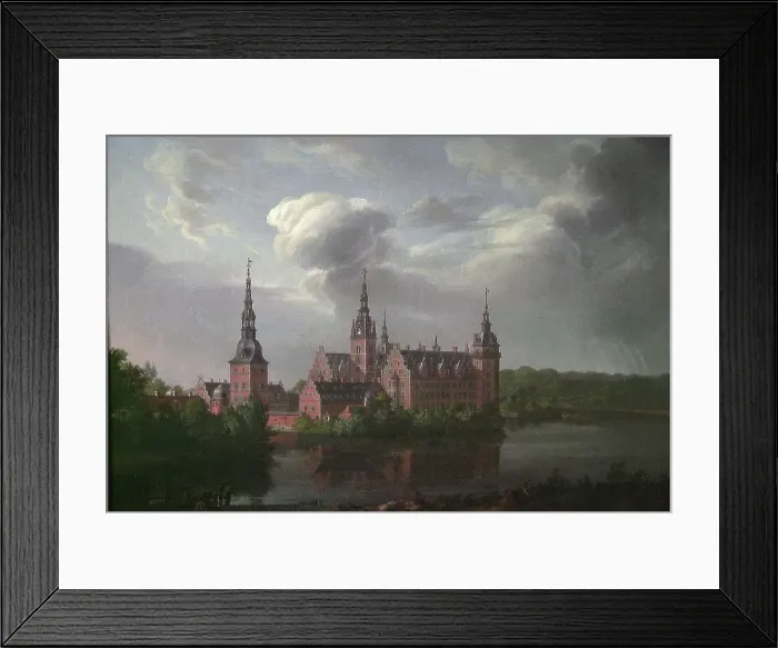 Framed Print : Frederiksborg Castle, 1814. Creator: Johan Christian Dahl Framed Print : Frederiksborg Castle, 1814. Creator: Johan Christian Dahl