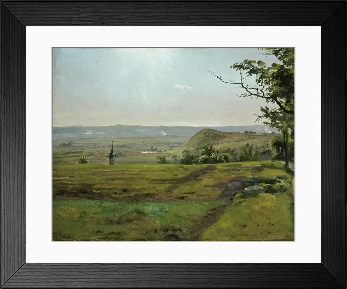 Framed Print : Green Fields near Meissen, 1828. Creator: Johan Christian Dahl Framed Print : Green Fields near Meissen, 1828. Creator: Johan Christian Dahl