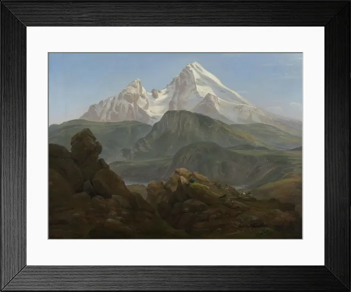 Framed Print : The Watzmann, 1825. Creator: Johan Christian Dahl