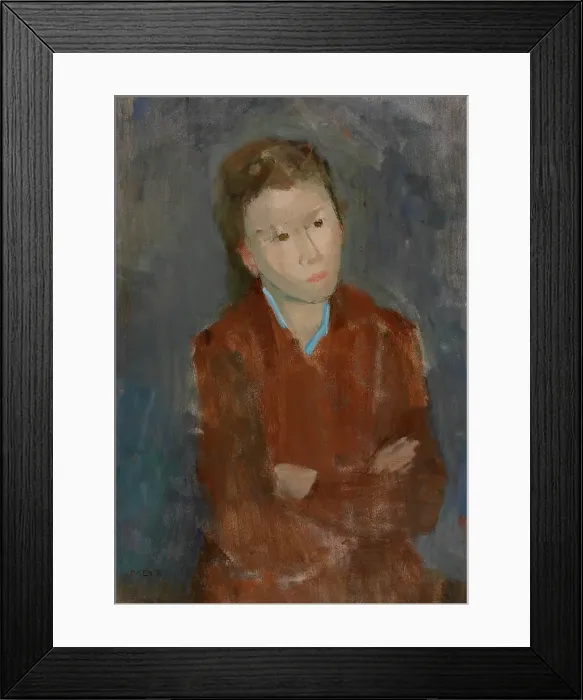 Framed Print : Girl in Brown, 1944. Creator: Hippolyte Daeye
