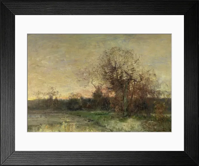Framed Print : The Pond in Ixelles, c1870-1890s. Creator: Guillaume Vogels Framed Print : The Pond in Ixelles, c1870-1890s. Creator: Guillaume Vogels