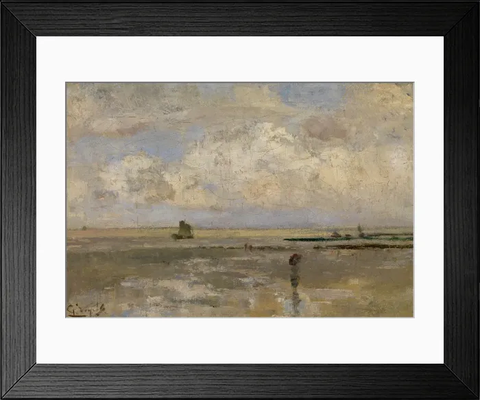 Framed Print : Beach, c1870-1890s. Creator: Guillaume Vogels Framed Print : Beach, c1870-1890s. Creator: Guillaume Vogels