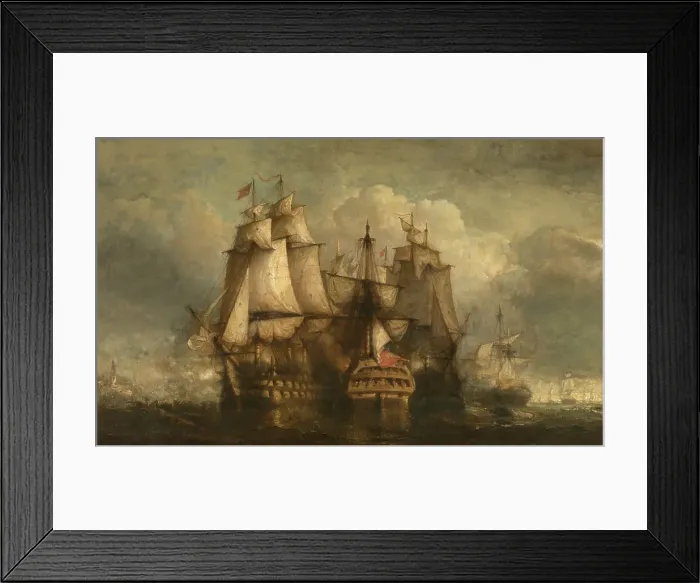 Framed Print : Siege of Vlissingen by an English Squadron, 1890. Creator: Hendrik Frans Schaefels Framed Print : Siege of Vlissingen by an English Squadron, 1890. Creator: Hendrik Frans Schaefels