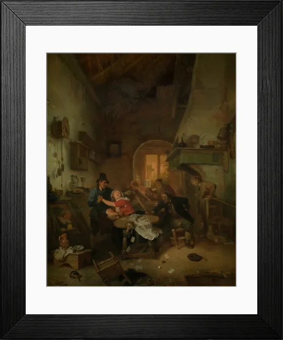 Framed Print : Cardplayers Quarreling. Creator: Ignatius van Regemorter Framed Print : Cardplayers Quarreling. Creator: Ignatius van Regemorter