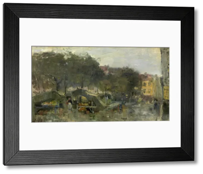 Framed Print : Wapenplein in Ostend, 1885. Creator: Guillaume Vogels Framed Print : Wapenplein in Ostend, 1885. Creator: Guillaume Vogels