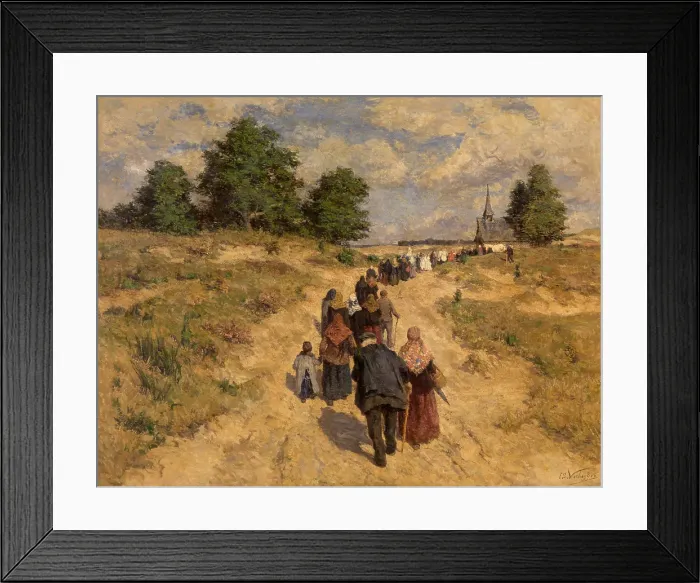 Framed Print : Pilgrimage in the Kempen. Creator: Isidore Verheyden Framed Print : Pilgrimage in the Kempen. Creator: Isidore Verheyden