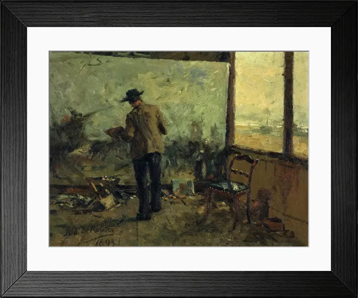 Framed Print : The Painter Franz Courtens, 1893. Creator: Isidore De Rudder Framed Print : The Painter Franz Courtens, 1893. Creator: Isidore De Rudder