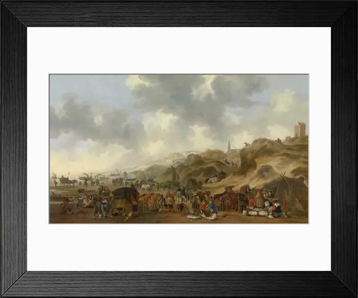 Framed Print : The Dunes at Scheveningen, 1653. Creator: Hendrick de Meijer Framed Print : The Dunes at Scheveningen, 1653. Creator: Hendrick de Meijer