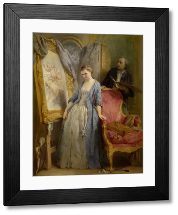 Framed Print : Young Artist Daydreaming, 1857. Creator: Gustaf Wappers Framed Print : Young Artist Daydreaming, 1857. Creator: Gustaf Wappers