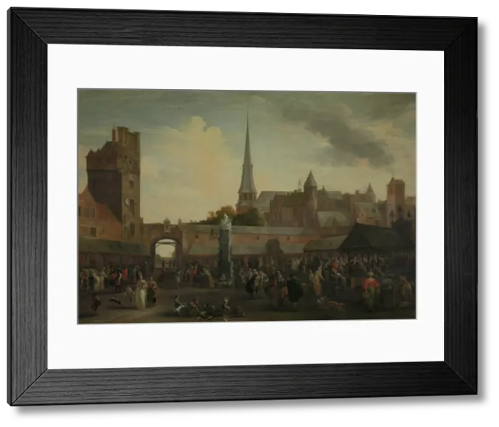Framed Print : The Fish Market of Antwerp, 1695. Creator: Hendrick van Minderhout Framed Print : The Fish Market of Antwerp, 1695. Creator: Hendrick van Minderhout