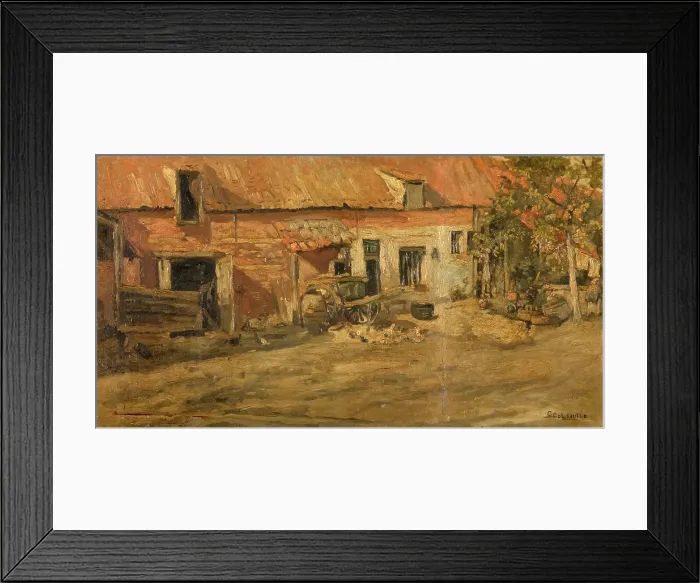 Framed Print : Farm, c1860-1890. Creator: Gustave Colsoulle Framed Print : Farm, c1860-1890. Creator: Gustave Colsoulle