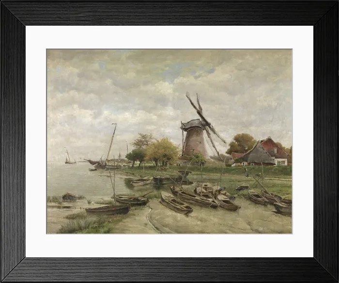 Framed Print : The Scheldt in Mariekerke, c1860-1910. Creator: Isidore Meyers Framed Print : The Scheldt in Mariekerke, c1860-1910. Creator: Isidore Meyers