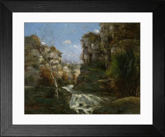 Framed Print : Rocks near Ornans, c1840-1870s. Creator: Gustave Courbet Framed Print : Rocks near Ornans, c1840-1870s. Creator: Gustave Courbet