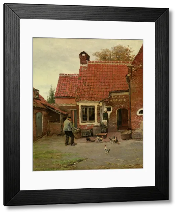 Framed Print : At my Neighbour. Creator: Isidore Meyers Framed Print : At my Neighbour. Creator: Isidore Meyers