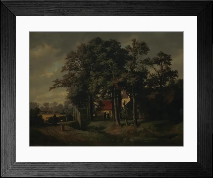 Framed Print : Farm in Merksem, 1863. Creator: Gustave Louis Marie Pieron Framed Print : Farm in Merksem, 1863. Creator: Gustave Louis Marie Pieron
