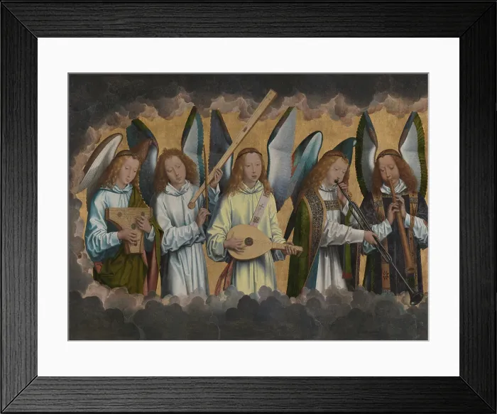 Framed Print : Music-making Angels, 1483-1494. Creator: Hans Memling Framed Print : Music-making Angels, 1483-1494. Creator: Hans Memling