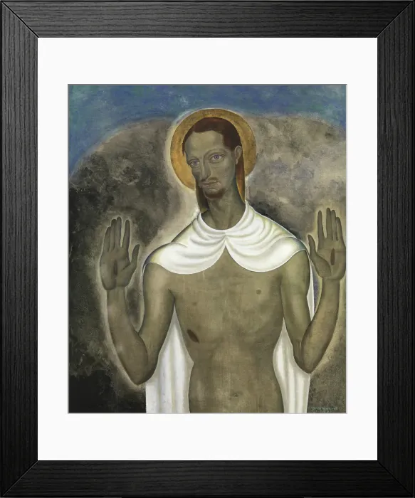 Framed Print : Christ Showing His Wounds, 1921. Creator: Gustave van de Woestijne Framed Print : Christ Showing His Wounds, 1921. Creator: Gustave van de Woestijne