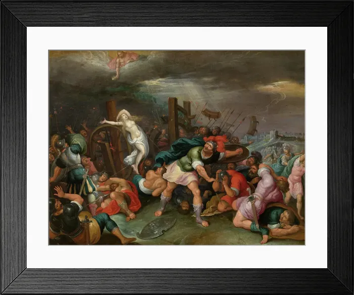 Framed Print : The Martyrdom of Saint Catherine of Alexandria. Creator: Hieronymus Francken II Framed Print : The Martyrdom of Saint Catherine of Alexandria. Creator: Hieronymus Francken II