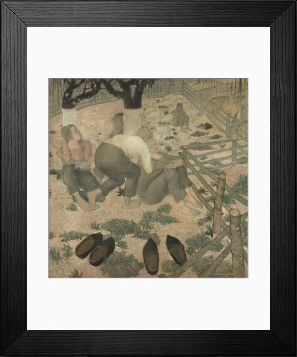 Framed Print : The Sleepers, 1918. Creator: Gustave van de Woestijne Framed Print : The Sleepers, 1918. Creator: Gustave van de Woestijne