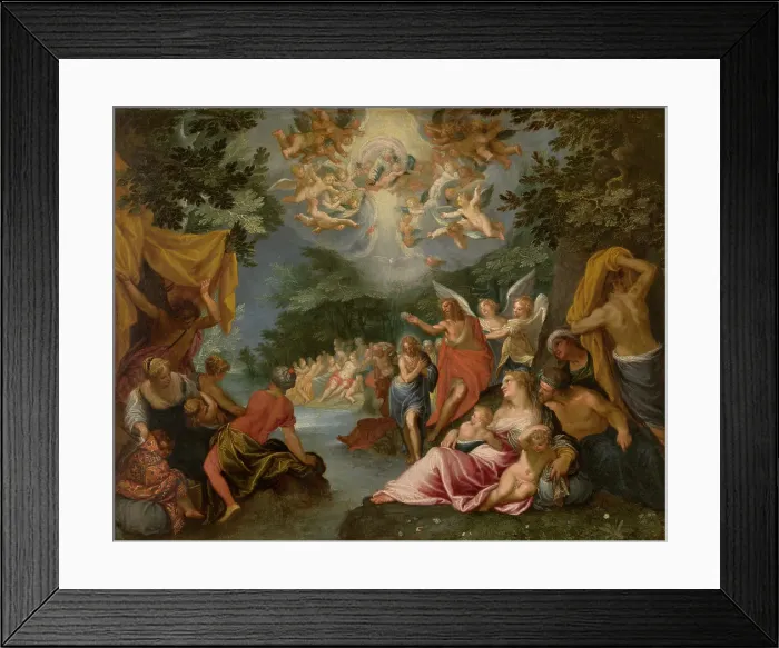 Framed Print : The Baptism of Christ. Creator: Johannes Rottenhammer the elder Framed Print : The Baptism of Christ. Creator: Johannes Rottenhammer the elder