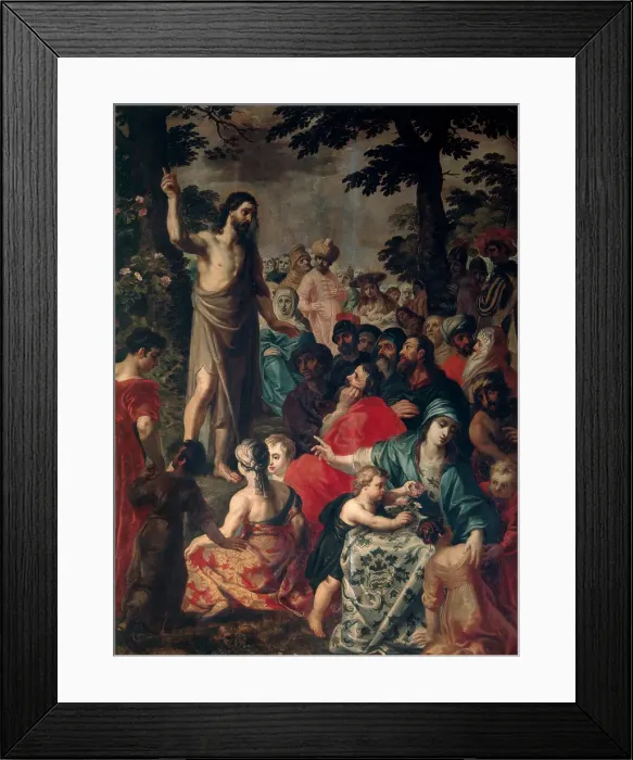 Framed Print : John the Baptist Preaching. Creator: Hendrick van Balen I Framed Print : John the Baptist Preaching. Creator: Hendrick van Balen I