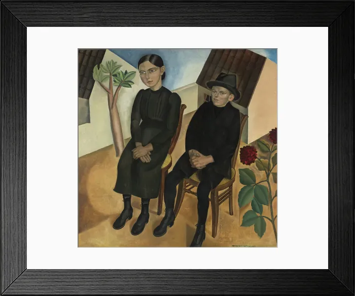 Framed Print : Gaston and His Sister, 1923. Creator: Gustave van de Woestijne Framed Print : Gaston and His Sister, 1923. Creator: Gustave van de Woestijne