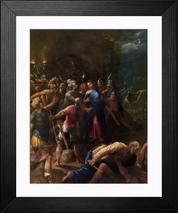 Framed Print : The Kiss of Judas. Creator: Johannes Rottenhammer the elder Framed Print : The Kiss of Judas. Creator: Johannes Rottenhammer the elder