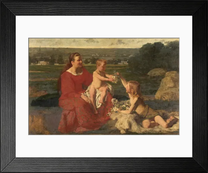 Framed Print : Happiness, 1888. Creator: Gustave Vanaise Framed Print : Happiness, 1888. Creator: Gustave Vanaise