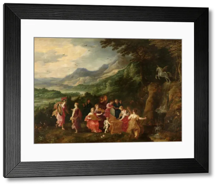 Framed Print : Minerva Visits the Muses. Creator: Hendrick van Balen I Framed Print : Minerva Visits the Muses. Creator: Hendrick van Balen I