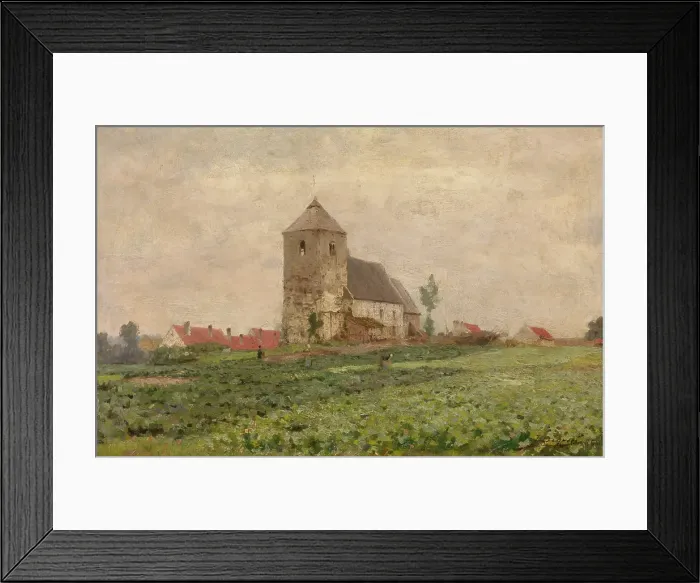 Framed Print : Saint Anne Chapel in Oudergem, 1885. Creator: Jean Baptiste Degreef Framed Print : Saint Anne Chapel in Oudergem, 1885. Creator: Jean Baptiste Degreef