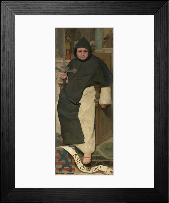 Framed Print : Willem van Saeftinghe, Lay Brother of Ter Doest Abbey, (c1280s), 1879. Creator: Jan Van Beers Framed Print : Willem van Saeftinghe, Lay Brother of Ter Doest Abbey, (c1280s), 1879. Creator: Jan Van Beers