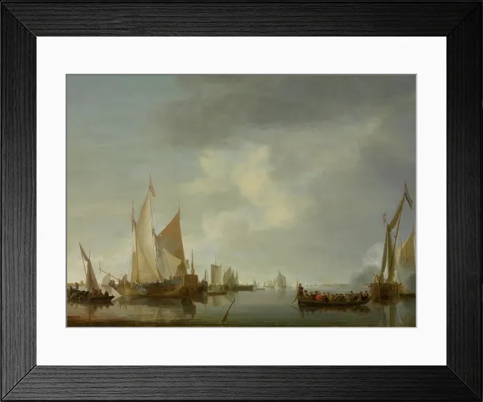 Framed Print : The Admiral, c1650-1670. Creator: Jan van de Cappelle Framed Print : The Admiral, c1650-1670. Creator: Jan van de Cappelle