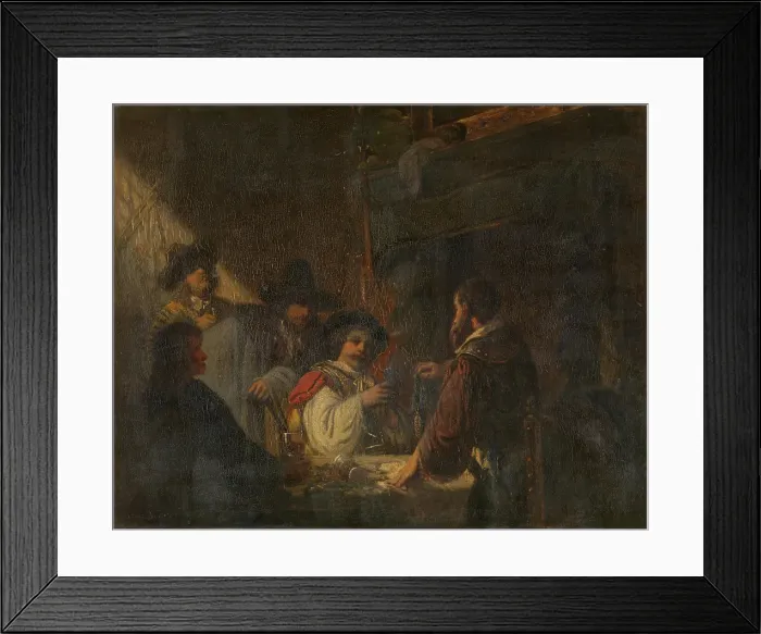 Framed Print : Episode in the Life of Rembrandt, c1850s. Creator: Joseph Lies Framed Print : Episode in the Life of Rembrandt, c1850s. Creator: Joseph Lies