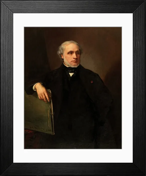 Framed Print : Self Portrait, 1862. Creator: Joseph Nicolas Robert-Fleury Framed Print : Self Portrait, 1862. Creator: Joseph Nicolas Robert-Fleury