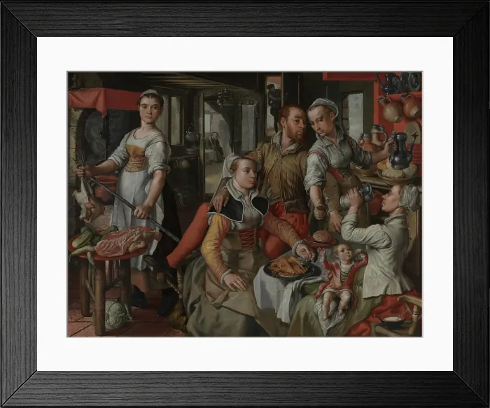Framed Print : Brothel Scene, 1563. Creator: Joachim Beuckelaer Framed Print : Brothel Scene, 1563. Creator: Joachim Beuckelaer