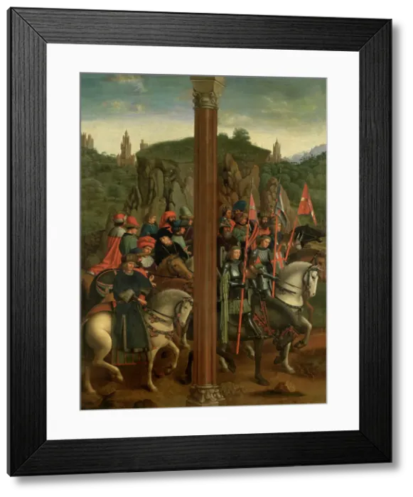 Framed Print : The Knights of Christ and The Just Judges, c1430s. Creator: Jan van Eyck Framed Print : The Knights of Christ and The Just Judges, c1430s. Creator: Jan van Eyck