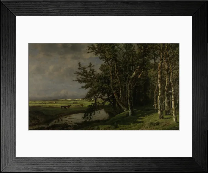 Framed Print : Prinsenvijver on the Isle of Walcheren, 1876. Creator: Jean Pierre Francois Lamoriniere Framed Print : Prinsenvijver on the Isle of Walcheren, 1876. Creator: Jean Pierre Francois Lamoriniere