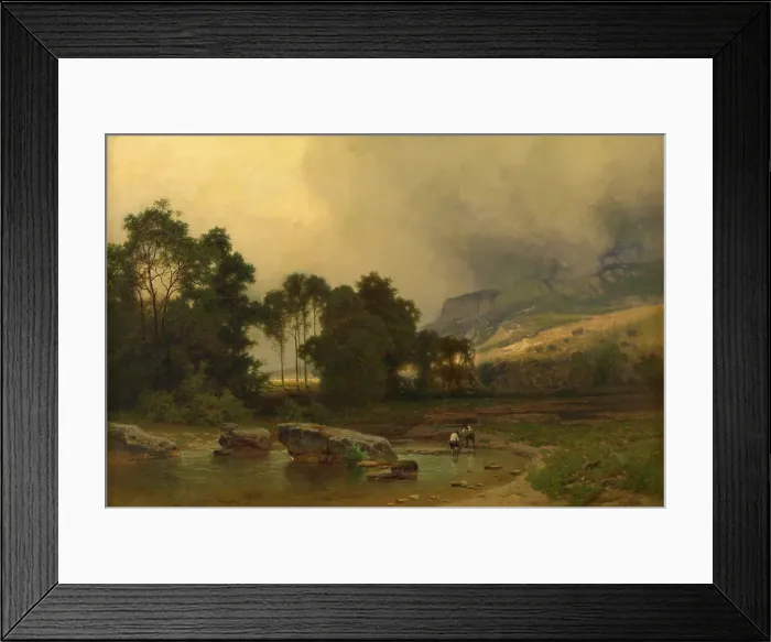 Framed Print : Landscape in Savoye, 1867. Creator: Joseph Quinaux Framed Print : Landscape in Savoye, 1867. Creator: Joseph Quinaux