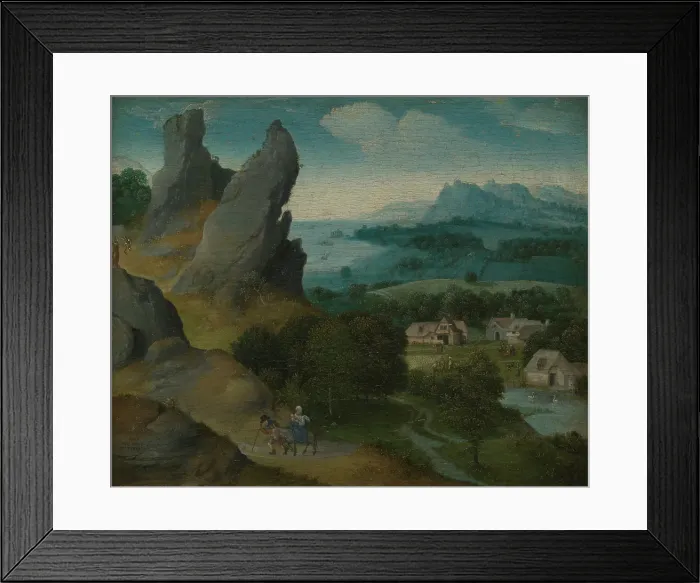 Framed Print : Landscape with the Flight into Egypt, 1516-1517. Creator: Joachim Patinir Framed Print : Landscape with the Flight into Egypt, 1516-1517. Creator: Joachim Patinir