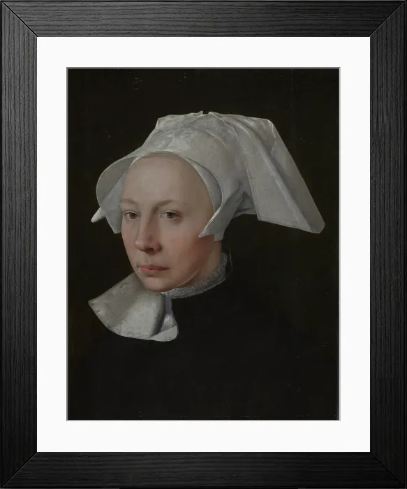 Framed Print : Portrait of a Woman, c1520-1560. Creator: Jan van Scorel Framed Print : Portrait of a Woman, c1520-1560. Creator: Jan van Scorel