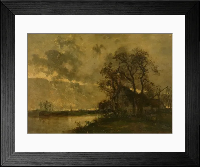 Framed Print : Landscape, 1860-1864. Creator: Johan Barthold Jongkind Framed Print : Landscape, 1860-1864. Creator: Johan Barthold Jongkind