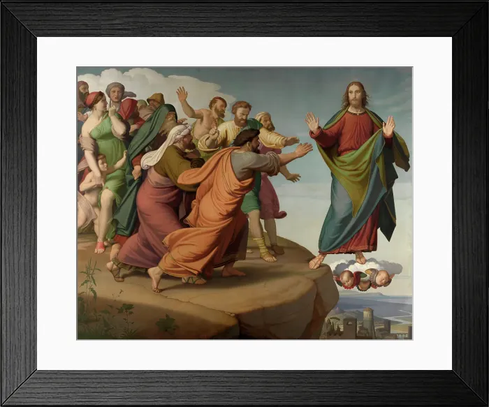 Framed Print : Christ Escapes the Pharisees, 1866. Creator: Johann Friedrich Overbeck Framed Print : Christ Escapes the Pharisees, 1866. Creator: Johann Friedrich Overbeck