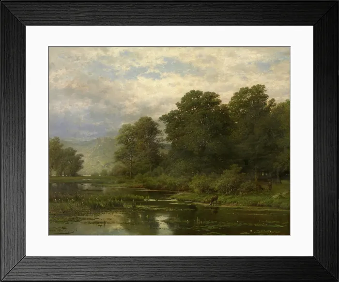 Framed Print : Landscape, 1872. Creator: Joseph Van Luppen Framed Print : Landscape, 1872. Creator: Joseph Van Luppen