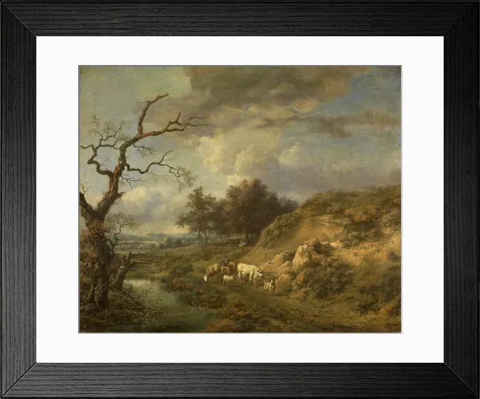 Framed Print : Landscape with Cattle, c1660s. Creator: Jan Wijnants Framed Print : Landscape with Cattle, c1660s. Creator: Jan Wijnants
