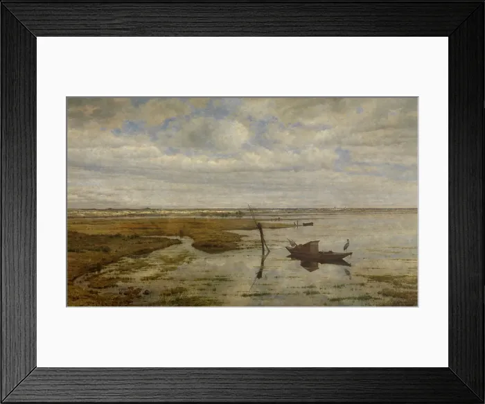Framed Print : Marsh near Putte, 1882. Creator: Jean Pierre Francois Lamoriniere Framed Print : Marsh near Putte, 1882. Creator: Jean Pierre Francois Lamoriniere